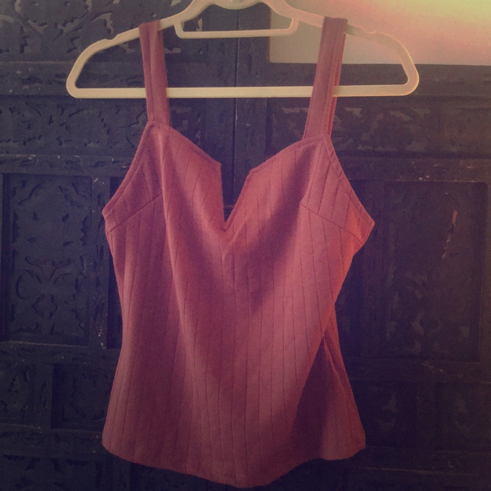 V-neck ribbed tank by Shein